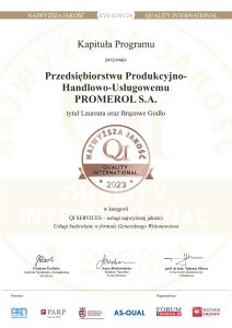 Godło Najwyższa Jakość Quality International 2023